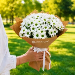 White Chrysanthemum Bouquet Antalya