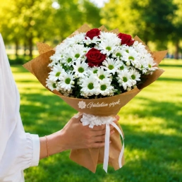 Roses and Chrysanthemums