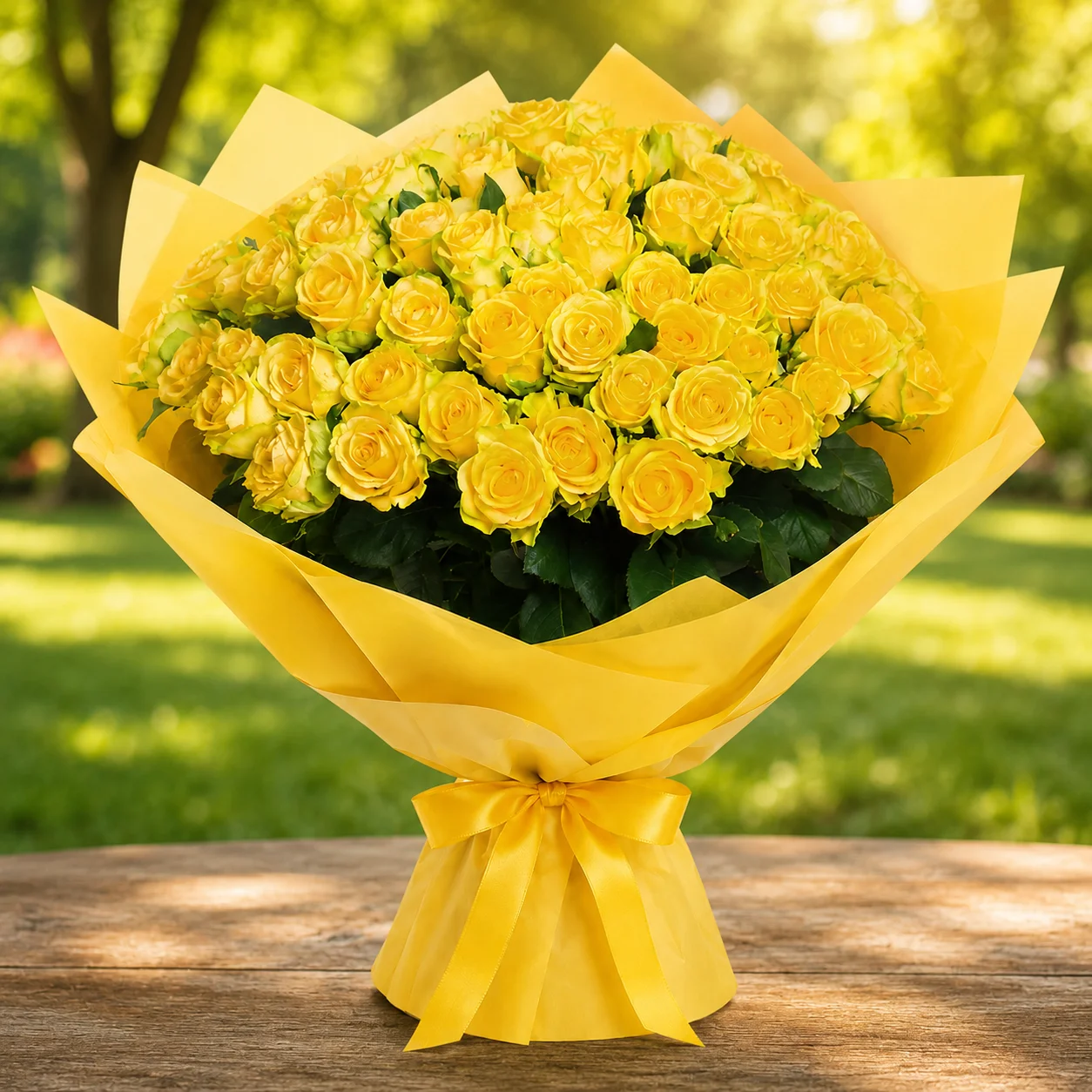 Gelb 101 Rosen Bouquet