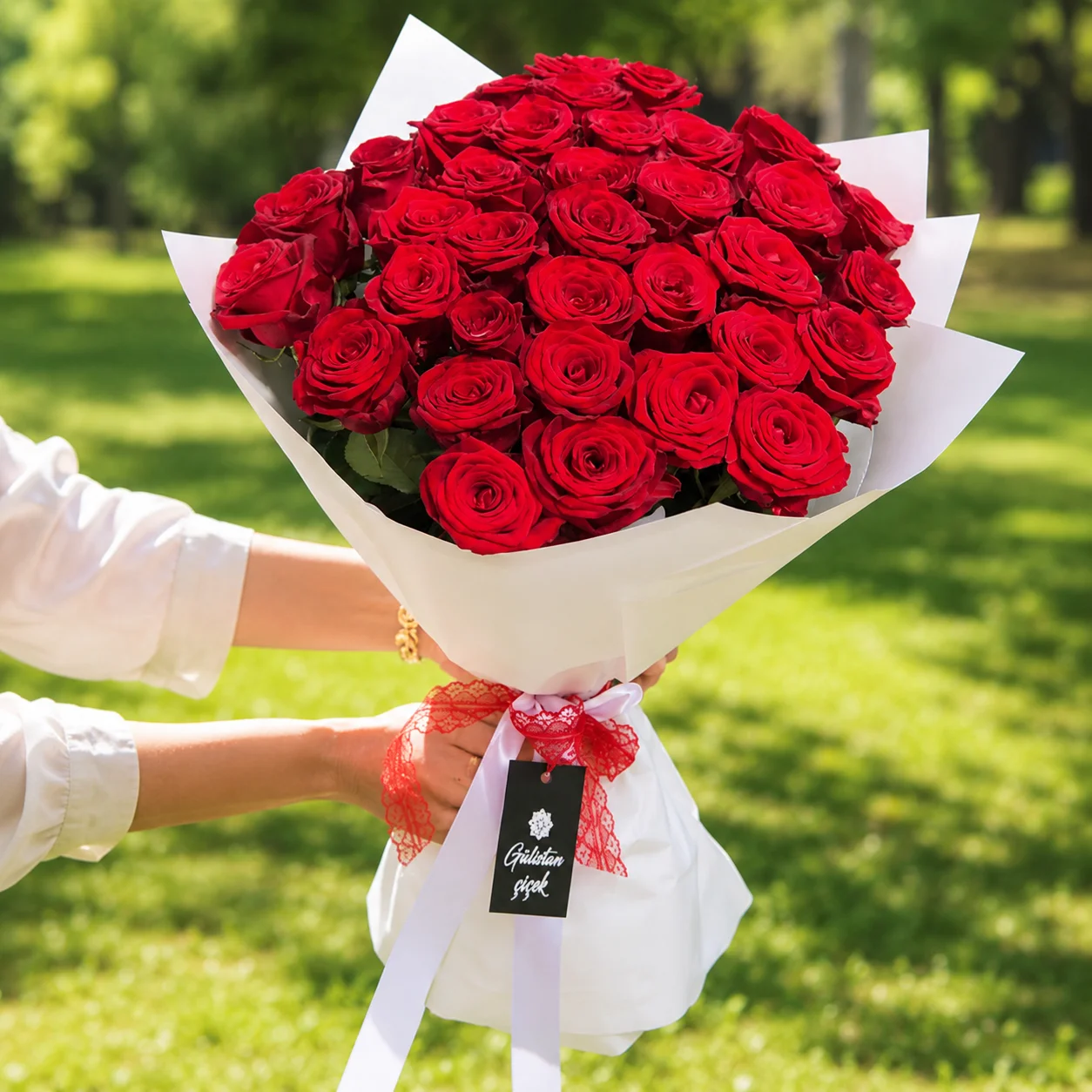 41 Rote und Weiße Rosen