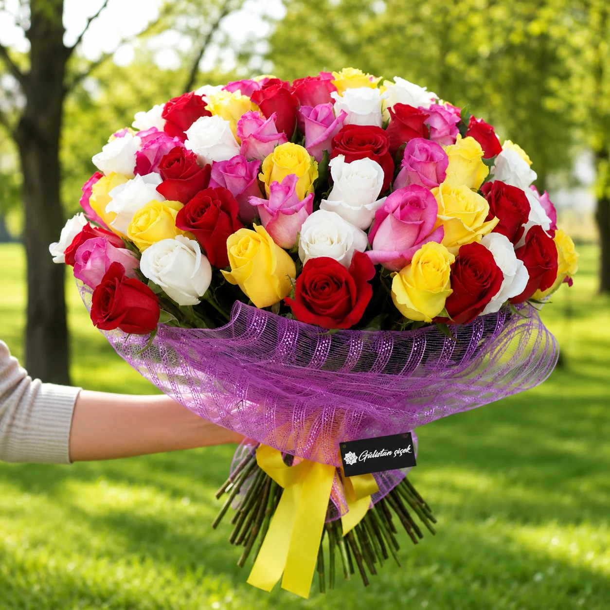 51 Mix Color Roses Bouquet